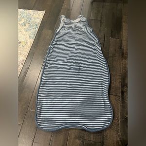 Blue striped woolino toddler sleep sack